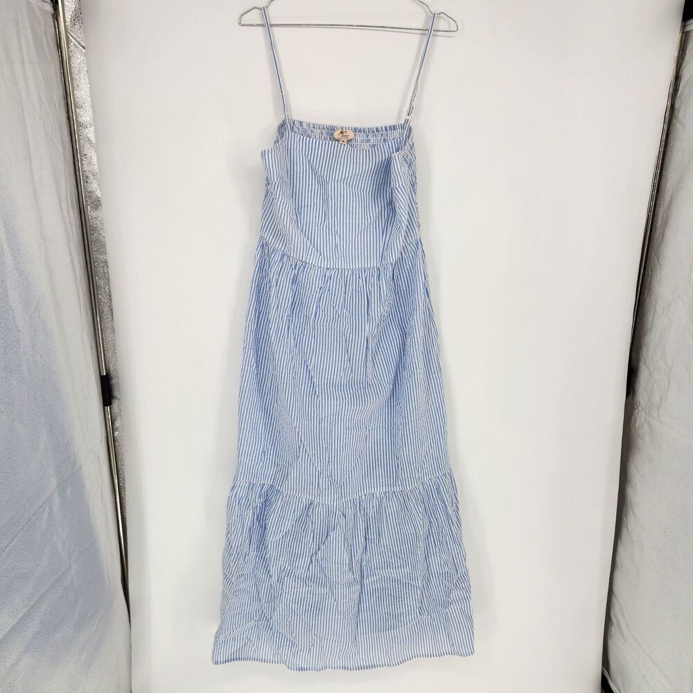 NWOT Women's Dizzy Lizzy Small Blue Striped Midi Dress